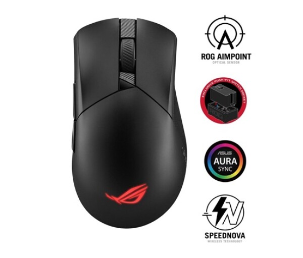 ASUS myš P711 Gladius III AimPoint, Bezdrátová, 2.4GHz, BT 5.1, černá EDF_1887275