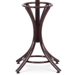 Věšák dřevěný stojanový, masiv topol a bříza, tmavě hnědý lak, výška 185 cm