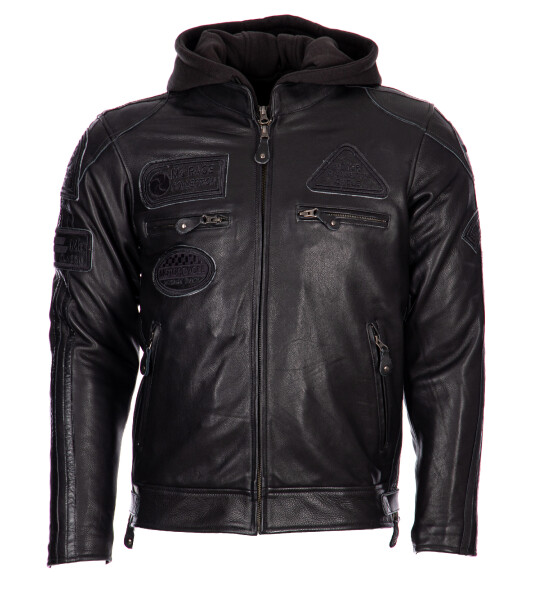 Pánská Kožená Bunda Brixton Collection All Black Černá Velikost: 8XL