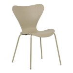 Židle jídelní, cappucino plast, čtyřnohá kovová podnož