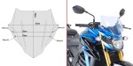 A3113Bl plexi čiré/modré "Ice" Suzuki Gsx S 750 (17-21), vxš280x365 mm, včetně montážní sady