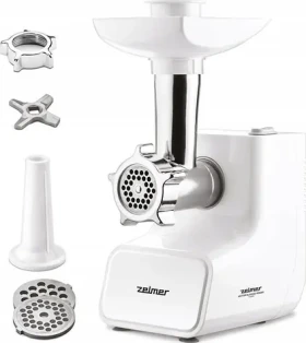 Zelmer ZMM3511B bílá / Mlýnek na maso / 1500 W / 2 kg/min / 2 mlecí děrované destičky