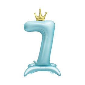 Číslo stojící 82CM modrá s korunkou 07 (vzduch) - Albi