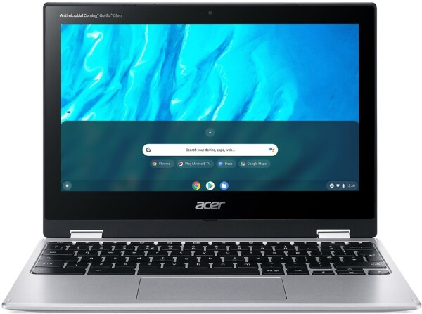 Acer Chromebook Spin 11 stříbrná / 11.6 HD T / Mediatek M8183C 2.0GHz / 4GB RAM / 64GB eMMC / Mali-G72 MP3 / Chrome OS (NX.HUVEC.005)