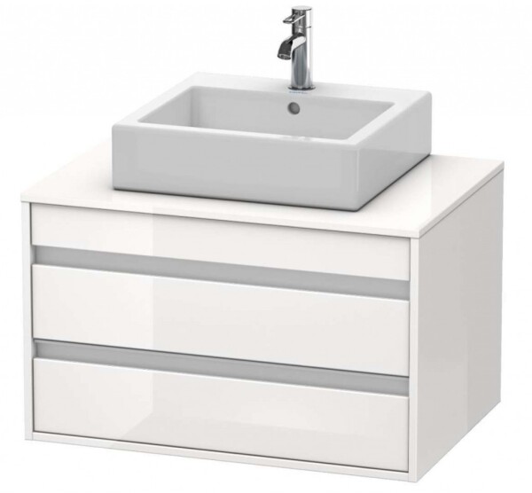 DURAVIT - Ketho Umyvadlová skříňka 50x80x55 cm, 2 zásuvky, lesklá bílá KT665402222