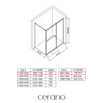 CERANO - Sprchový kout Versaro L/P - 6 mm - chrom, transparentní sklo - 110x80 - zasouvací CER-8050BD80310