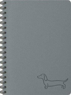 Blok se spirálou dark gray 11x15cm 80l/70g