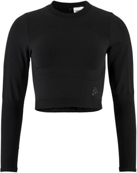 Běžecký top CRAFT ADV Tone Seamless Cropped LS - černý Velikost textilu: XS-S