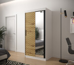 Šatní skříň Abi Jodelka 2 Barva korpusu: Dub artisan, Rozměry: 100 cm, Dveře: Bílá mat