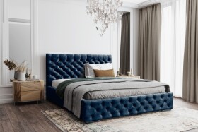 FRONTI Postel MODEL 02 200x200 modrá - MAGIC VELVET 2216