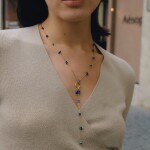 ELENYS Lapis Drop | Dlouhý náhrdelník s pravým přírodním lapis lazuli Délka náhrdelníku: 48+5 cm / max. 53 cm