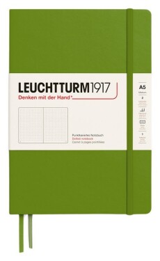 Zápisník Leuchtturm1917 A5 tvrdé desky Moss tečkovaný