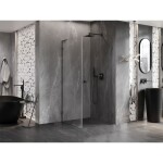 MEXEN/S - Lunar-B L sprchový kout dveře křídlové pravá 80 x 80, transparent, grafit metal 832L-080-080-95-00-P