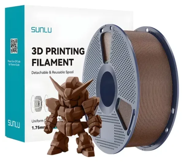 Sunlu PLA+ 2.0 kávově hnědá / struna pro 3D tiskárnu / PLA / 1,75mm / 1kg (PLA+ 2.0 CB)