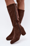 Dámské kozačky HY62-8131 hnědé - FashionStreet 39