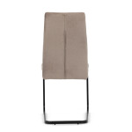 Židle jídelní, cappucino látka, černý kov