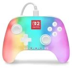 PowerA Ovladač pro Nintendo Switch 2 bílý / Herní ovladač / Kabelový / Podsvícený (NSGP0524-01)
