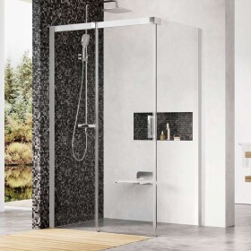 RAVAK - Matrix Sprchový kout třídílný MSDPS-120/80 L, 119-121x79-81 cm, satin/čiré sklo 0WLG4U00Z1