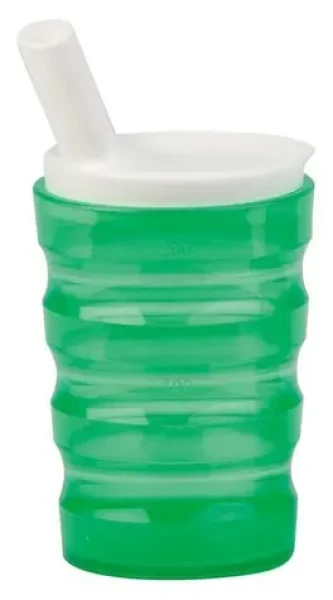SU2 Hrnek pro seniory a hendikepované zelený / Hrnek / 200 ml / S víčkem / Polypropylen (21012)