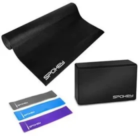 Spokey MANTRA SET Sada na jógu / Sada / Podložka, blok, odporové gumy (5902693289241)