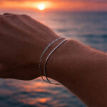 Pánský náramek Louis - chirurgická ocel, Stříbrná 18 cm + 2 cm (prodloužení)