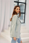 Dámské sako ZAK0016 sv.tyrkys - Roco Fashion 36