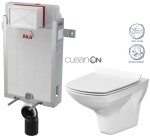 ALCADRAIN Renovmodul - předstěnový instalační systém bez tlačítka + WC CERSANIT CLEANON CARINA + SEDÁTKO AM115/1000 X CA3