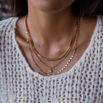 ELENYS Aurielle Layers – pozlacený náhrdelník 18K žluté zlato Délka: 40-48 cm + 5 cm / max. 53 cm