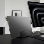Spigen Slim Fold LD201-S9 černá / Stojánek na notebook / stojan + vertikální dock / 25° (AMP11118)