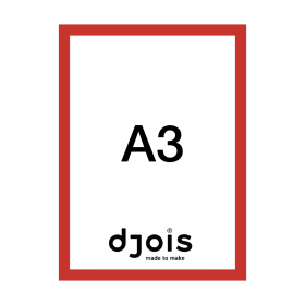 Djois Magneto LEAN, A3, červený, 10 ks