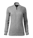 Bomber mikina dámská tmavě šedý melír 2XL