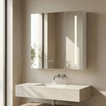 REA - Zrcadlová skříňka s LED osvětlením M1015-60 60x65 REA-M0102