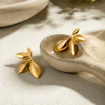 ELENYS Golden Bloom – pozlacené náušnice 18K žluté zlato