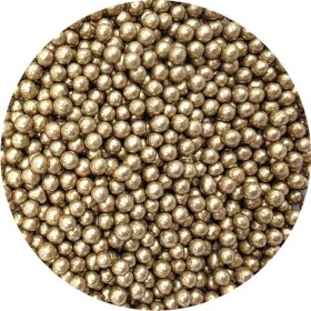Cukrové perličky metalické zlaté 5mm 80g - I LOVE CAKES