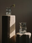 Ferm Living Skleněná váza Virelle Clear 24 cm, čirá barva, sklo