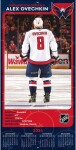 JF Turner Kalendář Washington Capitals NHL Alexander Ovechkin #8 2025 Wall Calendar