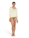 Dámské merino tričko s dlouhým rukávem ICEBREAKER Wmns Siren LS Sweetheart, Undyed velikost: S