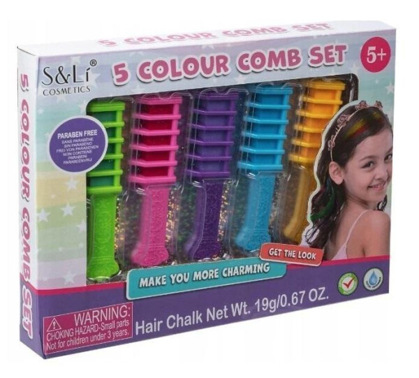 Křídy na vlasy 5 barev