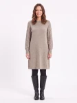 HOSH Dámské úpletové šaty Rona taupe Velikost: XL/XXL