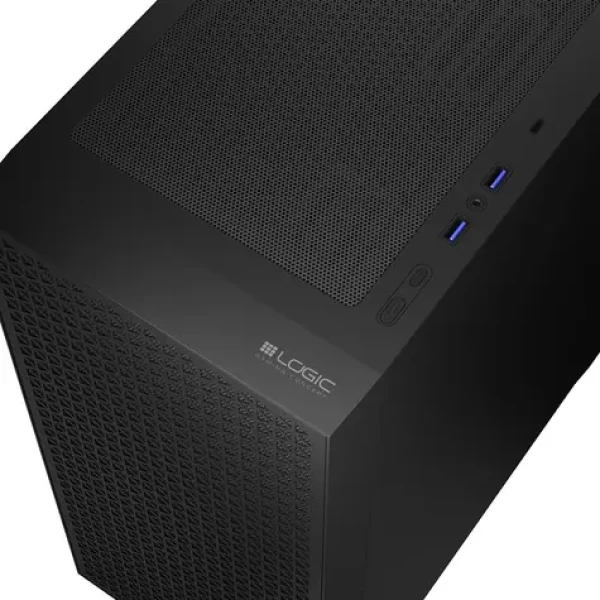 Logic Dart Pro Solid Midi černá / Skříň / Midi Tower / ATX / USB-C 3.2 Gen 2 / 2x USB 3.0 / bez zdroje (AT-DART-PRO-SOLI-10)