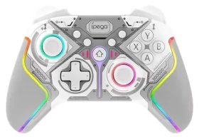 IPega 9666BH bílá / Gamepad / Bluetooth / Hall senzory / RGB / Android/iOS/PC/PS3/PS4/N-Switch (6974363712372)