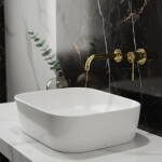 REA - Podomítková umyvadlová baterie LUNGO Diamond Gold + BOX REA-B0539