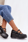 Dámské polobotky na platformě s pásky Černé Jesivelle 38