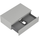 MEXEN/S - Rivel koupelnová skříňka pod umyvadlo 80 cm s deskou, 1 šuplík, reliéf , šedá mat 91A20-08023-1-BFC62