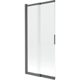 MEXEN - Fox vanová zástěna 2-křídlová posuvná 85 x 150, transparent, grafit kartáčovaná 891-085-002-66-00