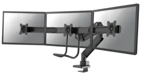 Neomounts NM-D775DX3 černá / Držák pro 3 monitory / 17-27" / svorka / plný pohyb (NM-D775DX3BLACK)