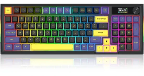 Redragon K725LBY-RGB-PRO Glintstone / Herní klávesnice / mechanická / nízkoprofilová / Low Profile Blue / bezdrátová (K725LBY-RGB-PRO)