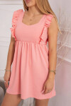 Šaty s volánky 9082 meruňkové - Kesi UNI