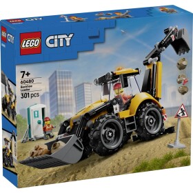 60480 LEGO® CITY Žlutý bagrovací nakladač; stavební vozidlo s fungujícími čelním a zadním lopatkami