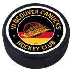 Mustang Puk Vancouver Canucks NHL Red Vintage Striped Textured Puck